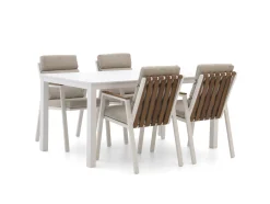 Bellagio Bertinoro/Menzano 160 cm Gartenmöbel-Set 5-teilig stapelbar