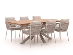 Bellagio Birgi Novo/Induno Deens Ovaal 220cm dining tuinset 7-delig stapelbaar