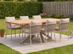 Bellagio Birgi Novo/Induno Deens Ovaal 240cm dining tuinset 7-delig stapelbaar