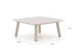 Bellagio Birgi Novo Loungetisch 70x70x31 cm