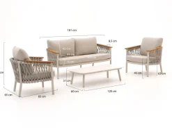Bellagio Birgi Novo Sessel-Sofa Lounge-Set 4-teilig