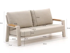 Bellagio Bisenzio Loungesofa für 2 Personen 190 cm