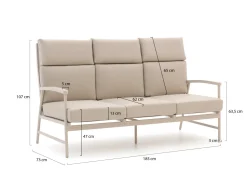 Bellagio Bondeno Gartensofa 3-Sitzer 188 cm