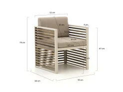 Bellagio Cadora 160 cm Gartenmöbel-Set 5-teilig