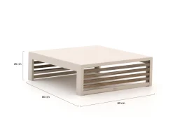 Bellagio Cadora Loungetisch 80x80x26 cm