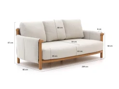 Bellagio Calcinelli Gartensofa 3-Sitzer 209,5 cm