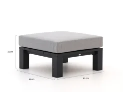 Bellagio Campazzo Lounge Gartenhocker 85x85x32 cm
