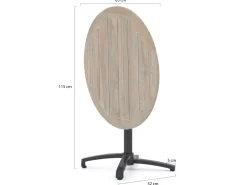 Bellagio Canzo Gartentisch klappbar ø 85 cm (h: 75 cm)