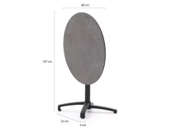 Bellagio Canzo Gartentisch klappbar ø 80 cm (h:73 cm)