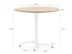 Bellagio Canzo Gartentisch klappbar ø 85 cm (h: 75 cm)