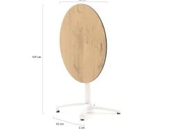 Bellagio Canzo Gartentisch klappbar ø 80 cm (h:73 cm)