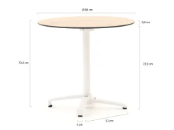 Bellagio Canzo Gartentisch klappbar ø 80 cm (h:73 cm)