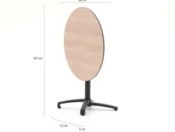 Bellagio Canzo Gartentisch klappbar ø 80 cm (h:73 cm)