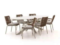 Bellagio Caronia/Furato ellips 240 cm Gartenmöbel-Set 7-teilig stapelbar