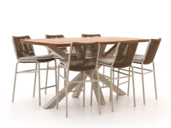 Bellagio Caronia/Induno Dänisch oval 220 cm Gartenbar-Set 7-teilig stapelbar