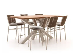 Bellagio Caronia/Induno Dänisch oval 220 cm Gartenbar-Set 7-teilig stapelbar