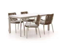 Bellagio Caronia/Sestino 160 cm Gartenmöbel-Set 5-teilig stapelbar