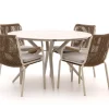 Bellagio Caronia/Sora ø 127 cm Gartenmöbel-Set 5-Teilig Stapelbar