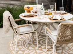 Bellagio Caronia/Sora ø 127 cm Gartenmöbel-Set 5-Teilig Stapelbar