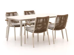 Bellagio Caronia/Sora 160 cm Gartenmöbel-Set 5-Teilig Stapelbar