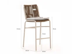 Bellagio Caronia/Trecenta 150 cm Gartenbar-Set 5-teilig stapelbar