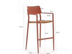 Bellagio Cino 175 cm Gartenbar-Set 5-Teilig Stapelbar