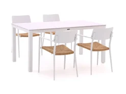 Bellagio Cino/Menzano 160 cm Gartenmöbel-Set 5-teilig stapelbar