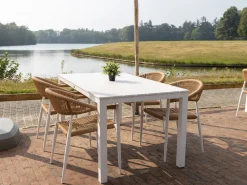 Bellagio Cino/Menzano 160 cm Gartenmöbel-Set 5-teilig stapelbar
