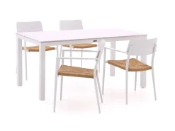 Bellagio Cino/Menzano 160 cm Gartenmöbel-Set 5-teilig stapelbar