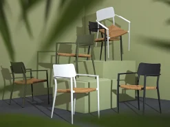 Bellagio Cino/Menzano 160 cm Gartenmöbel-Set 5-teilig stapelbar