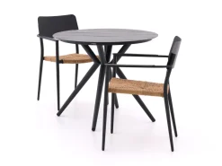 Bellagio Cino/Sora ø 90 cm Gartenmöbel-Set 3-teilig stapelbar