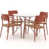 Bellagio Cino/Sora ø 90 cm Gartenmöbel-Set 5-teilig stapelbar