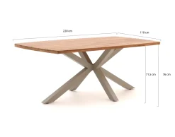 Bellagio Cupello/Induno dänisch oval 220 cm Gartenmöbel-Set 7-teilig