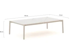 Bellagio Cupello loungetisch 130x70x40 cm