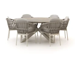 Bellagio Cupello/ROUGH-Y ø 180 cm Gartenmöbel-Set 7-teilig