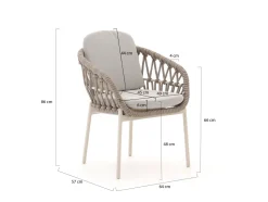 Bellagio Cupello/ROUGH-Y ø 180 cm Gartenmöbel-Set 7-teilig