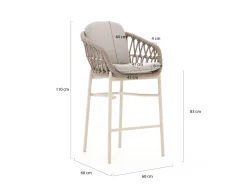 Bellagio Cupello/ROUGH-Y Ellips 240 cm Gartenbar-Set 7-teilig stapelbar