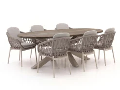 Bellagio Cupello/ROUGH-Y Ellips 240 cm Gartenmöbel-Set 7-teilig