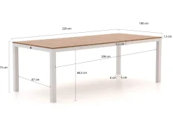 Bellagio Dranera/Fidenza 220 cm Gartenmöbel-Set 7-teilig stapelbar