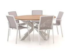 Bellagio Dranera/Fidenza ø 149 cm Gartenmöbel-Set 6-teilig stapelbar