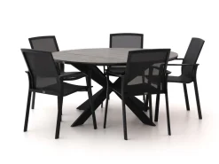 Bellagio Dranera/Fidenza ø 149 cm Gartenmöbel-Set 6-teilig stapelbar