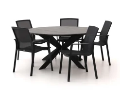 Bellagio Dranera/Fidenza ø 149 cm Gartenmöbel-Set 6-teilig stapelbar