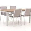 Bellagio Dranera/Fidenza 160 cm Gartenmöbel-Set 5-teilig stapelbar