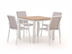 Bellagio Dranera/Fidenza 90 cm Gartenmöbel-Set 5-teilig stapelbar