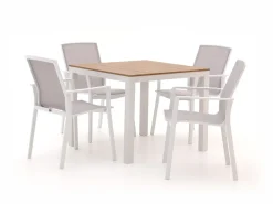 Bellagio Dranera/Fidenza 90 cm Gartenmöbel-Set 5-teilig stapelbar