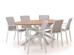 Bellagio Dranera/Fidenza oval 220 cm Gartenmöbel-Set 7-teilig stapelbar