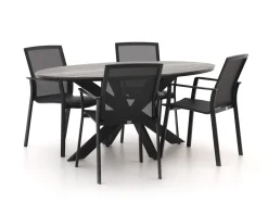 Bellagio Dranera/Fidenza oval 180 cm Gartenmöbel-Set 5-teilig stapelbar