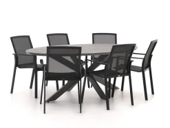 Bellagio Dranera/Fidenza oval 220 cm Gartenmöbel-Set 7-teilig stapelbar