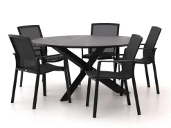 Bellagio Dranera/Lodola ø 150 cm Gartenmöbel-Set 6-teilig stapelbar