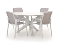 Bellagio Dranera/Lodola ø 130 cm Gartenmöbel-Set 5-teilig stapelbar